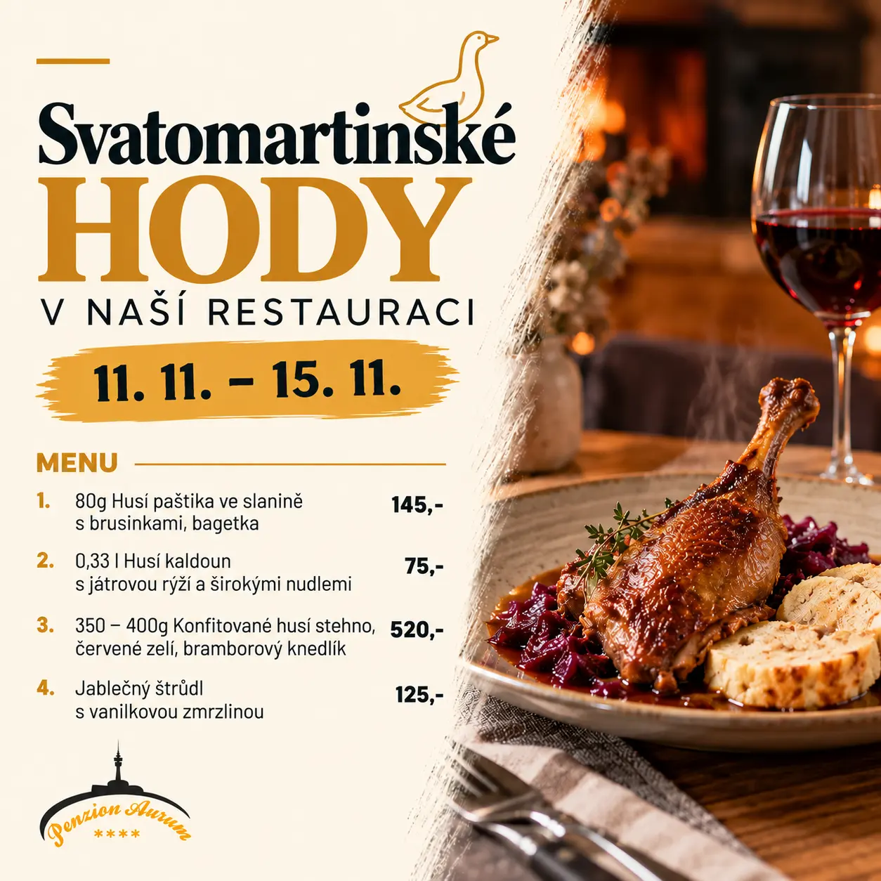 Svatomartinske hody v restauraci 2